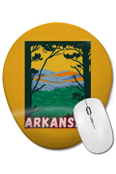BASKI DÜNYASI Arkansas Love Art Mouse Pad oval cu suport pentru încheietura m...