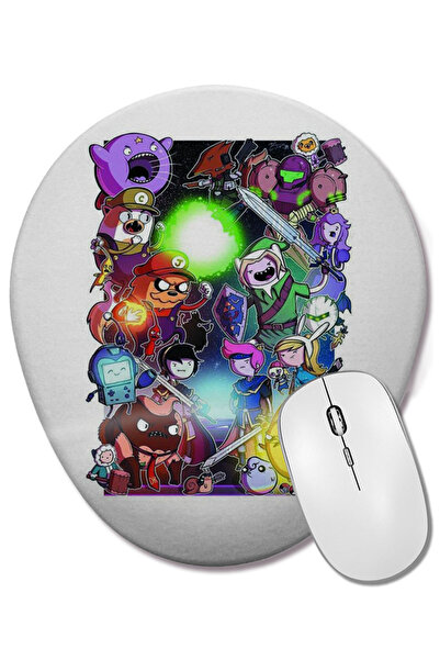 BASKI DÜNYASI Mouse Pad oval NerdStock Collab cu suport pentru încheietura mâ...