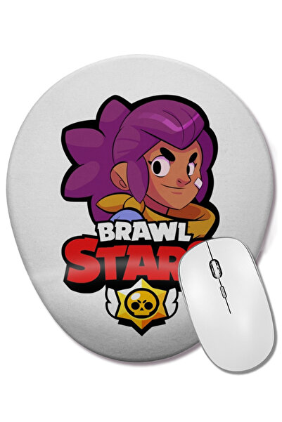 BASKI DÜNYASI Brawl Stars 013 Mouse Pad oval cu suport pentru încheietura mâinii