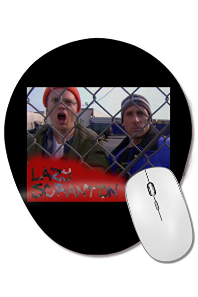 BASKI DÜNYASI Lazy Scranton The Office Οβάλ ποντίκι με υποστήριξη καρπού