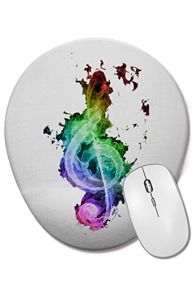 BASKI DÜNYASI Clave De Sol Музикална нота Подложка за китката Овална подложка...