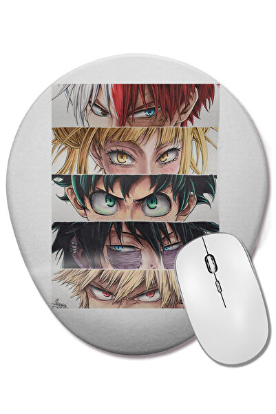 BASKI DÜNYASI Mouse Pad oval Heroes Eyes cu suport pentru încheietura mâinii