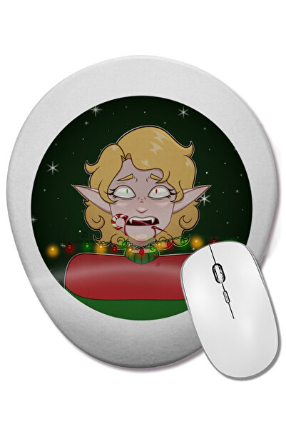 BASKI DÜNYASI Mouse Pad oval cu suport pentru încheietura mâinii, cu tema Cră...