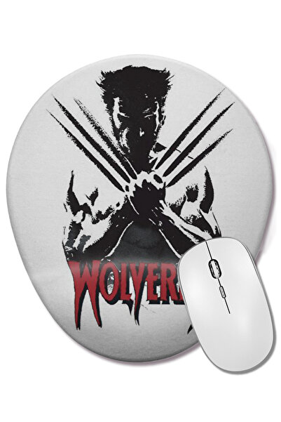 BASKI DÜNYASI Mouse Pad oval Logan Wolverine cu suport pentru încheietura mâinii