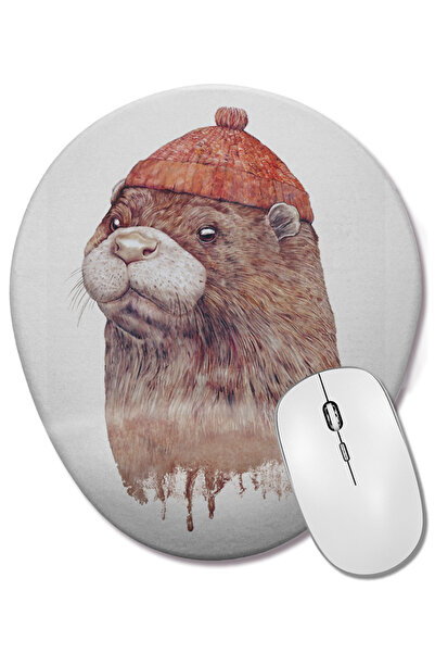 BASKI DÜNYASI Mouse Pad oval cu suport pentru încheietura mâinii cu grafică O...