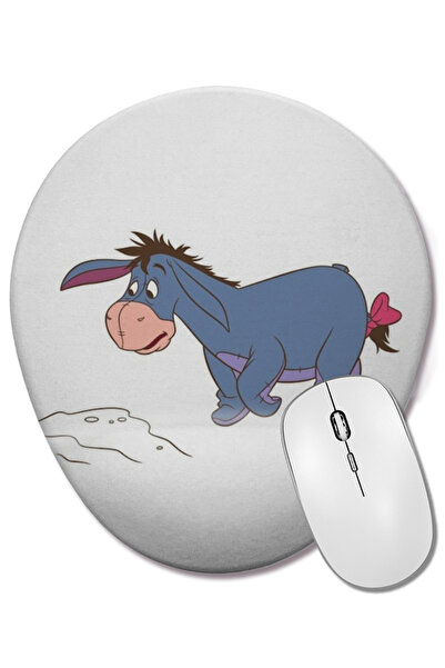 BASKI DÜNYASI Winnie The Pooh Eeyore 016 Mouse Pad Oval cu Suport pentru Înch...