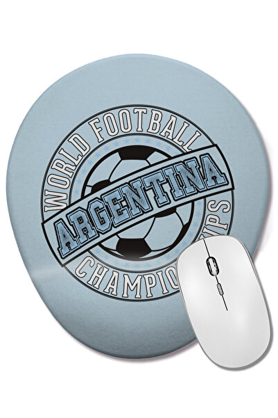 BASKI DÜNYASI Argentina Stamp World Football Championship Mouse Pad oval cu s...