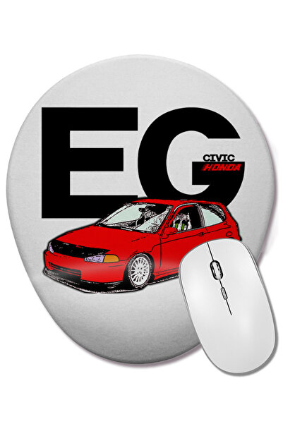 BASKI DÜNYASI Mouse Pad oval Honda Civic Eg cu suport pentru încheietura mâinii