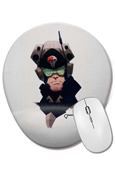 BASKI DÜNYASI Mouse Pad oval cu suport pentru încheietura mâinii Soldado do F...