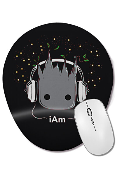 BASKI DÜNYASI Mouse Pad oval Baby Groot cu suport pentru încheietura mâinii