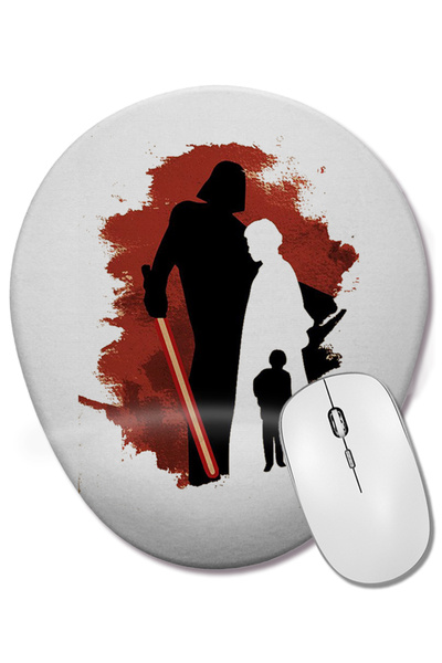 BASKI DÜNYASI Mouse Pad oval Luk și Dark Star Wars cu suport pentru încheietu...