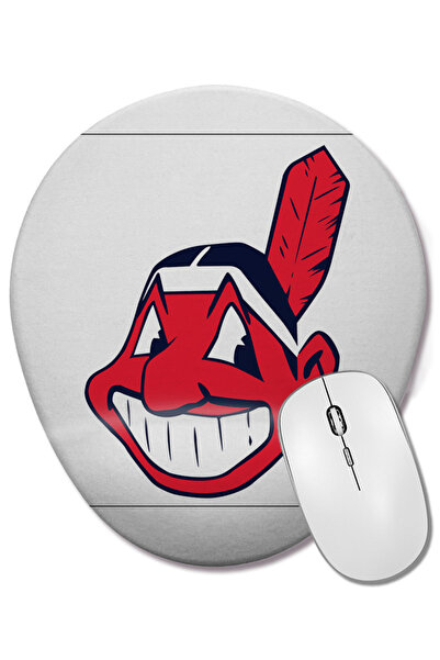 BASKI DÜNYASI Mouse Pad oval Cleveland Indians cu suport pentru încheietura mâinii