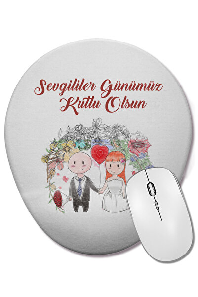 BASKI DÜNYASI Подарък за Свети Валентин за любимия човек 011 Овална подложка ...