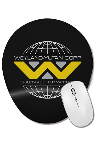 BASKI DÜNYASI Mouse Pad oval cu logo Alien Weyland Yutani Corp cu suport pentru încheietura mâinii