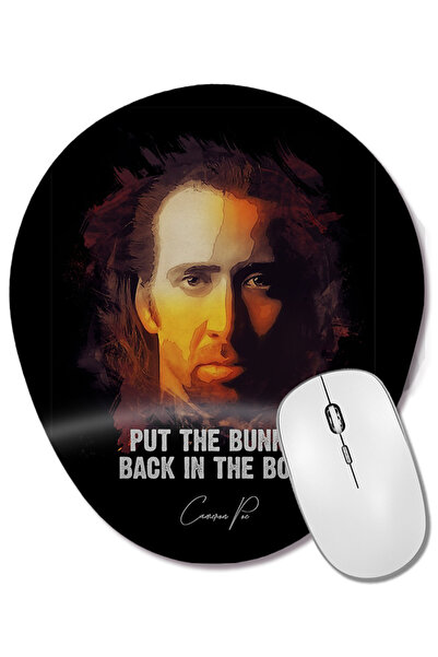 BASKI DÜNYASI Bunny In The Box Cameron Poe Con Air Mouse Pad oval cu suport pentru încheietura mâinii