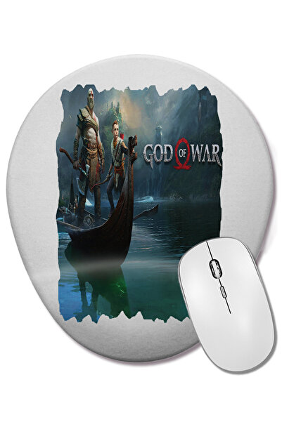 BASKI DÜNYASI God Of War 03 Mouse Pad oval cu suport pentru încheietura mâinii