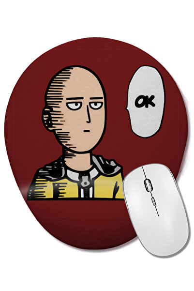 BASKI DÜNYASI Οβάλ ποντικοπίνακας με υποστήριξη καρπού One Punch Man