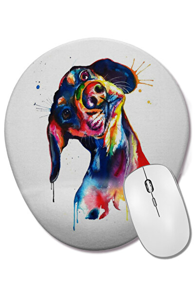 BASKI DÜNYASI Οβάλ ποντίκι με υποστήριξη καρπού Dog Dog Dog Pug