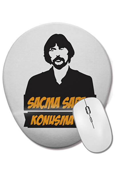 BASKI DÜNYASI Mouse Pad oval Behzat Ç cu suport pentru încheietura mâinii