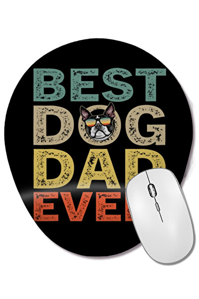 BASKI DÜNYASI Cel mai bun tată câine de toate timpurile Dog 04 Mouse Pad oval...