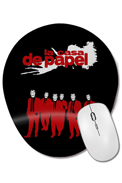 BASKI DÜNYASI La Casa De Papel Reservoir Dogs Οβάλ ποντίκι με υποστήριξη καρπού