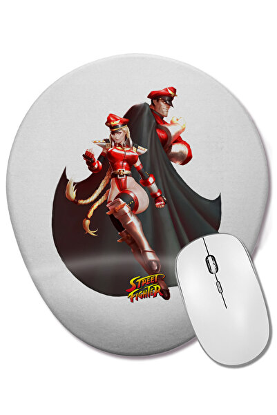 BASKI DÜNYASI Mouse Pad oval Street Fighter Bison și Cammy cu suport pentru î...