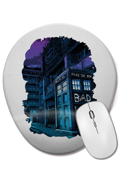 BASKI DÜNYASI Tartaruga ovală pentru mouse Tardis Bad Wolf Doctor Who cu supo...