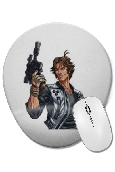 BASKI DÜNYASI Mouse Pad oval Daz Tibbles cu suport pentru încheietura mâinii