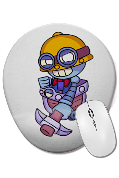 BASKI DÜNYASI Mouse Pad oval Carl Brawl Stars cu suport pentru încheietura mâinii