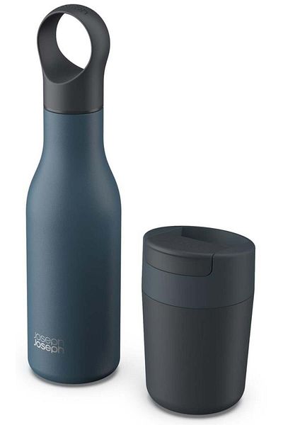 Joseph Joseph Jj Mug and Bottle Flask Set Navy Blue