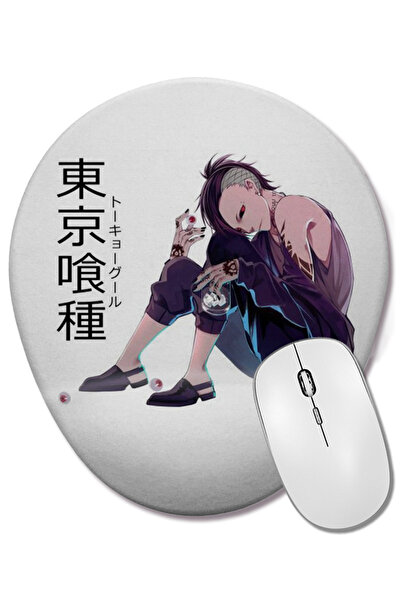 BASKI DÜNYASI Tokyo Ghoul Uta Anime Kaneki Ken Yomo Renji Kishou Mouse Pad oval cu suport pentru încheietura mâinii