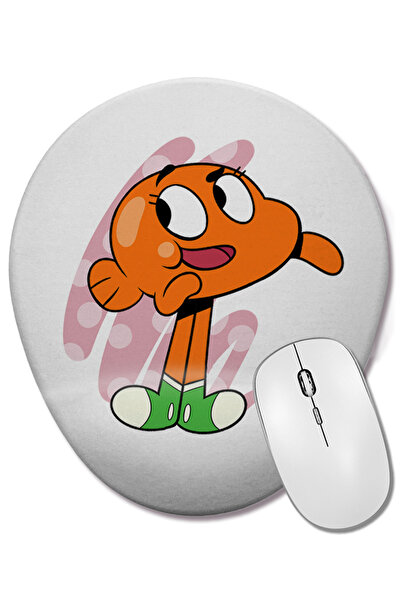 BASKI DÜNYASI Mouse Pad oval cu suport pentru încheietura mâinii, cu desene a...