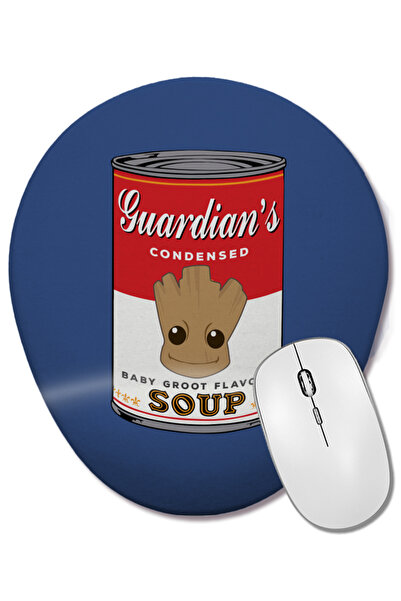 BASKI DÜNYASI Guardians Of The Galaxy Baby Groot Soup Warhol Οβάλ ποντίκι με ...