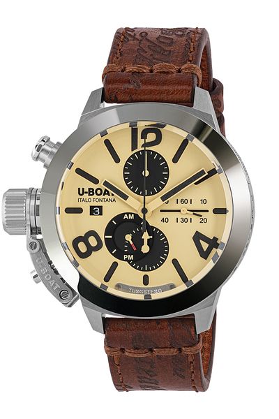 U-BOAT 9568 Classico 45 mm Tungsteno CAS 2 Mens Watch 10ATM
