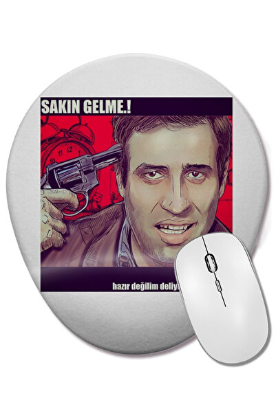 BASKI DÜNYASI Mouse Pad oval Kemal Sunal Bombardier Mülayim cu suport pentru încheietura mâinii