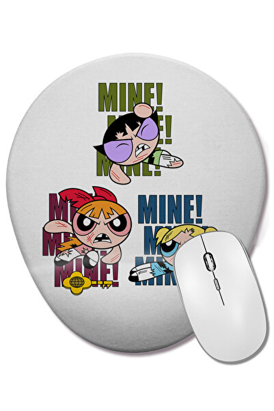 BASKI DÜNYASI Powerpuff Girls 011 Οβάλ ποντίκι με υποστήριξη καρπού