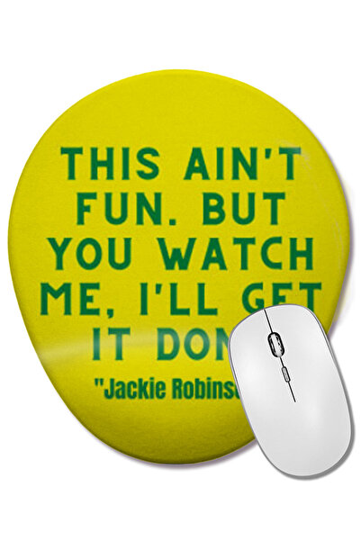 BASKI DÜNYASI Οβάλ ποντικοπίεστρο με στήριγμα καρπού Jackie Robinson Baseball