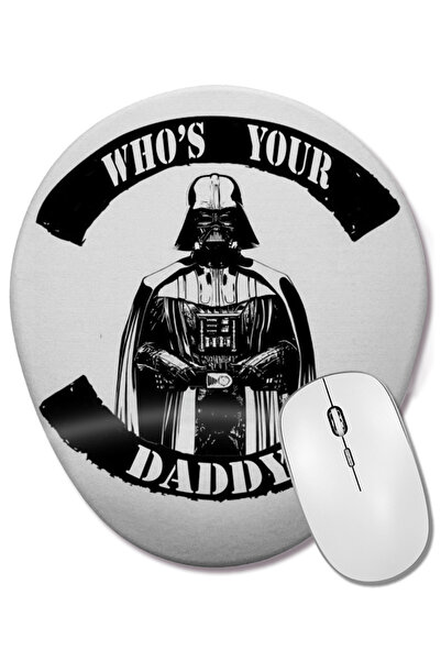 BASKI DÜNYASI Овална подложка за мишка с опора за китката Darth Vader Daaddy