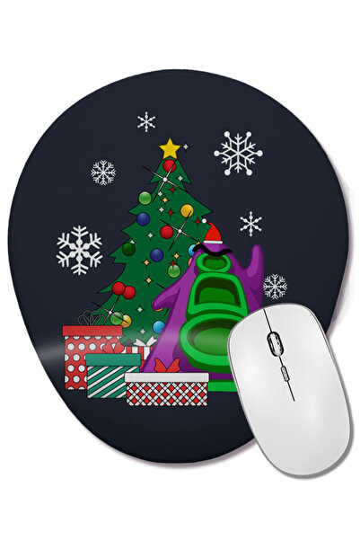BASKI DÜNYASI Tampă de mouse ovală Day Of The Tentacle Around The Christmas T...