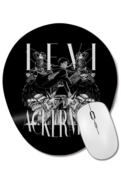 BASKI DÜNYASI Mouse Pad oval Levi Ackerman cu suport pentru încheietura mâinii