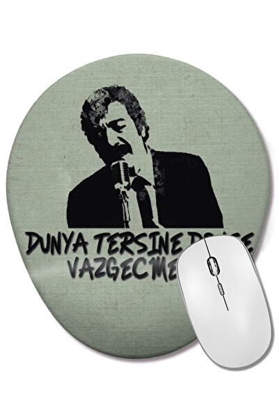 BASKI DÜNYASI Museulm Gurses Söz 01 Mouse Pad oval cu suport pentru încheietu...