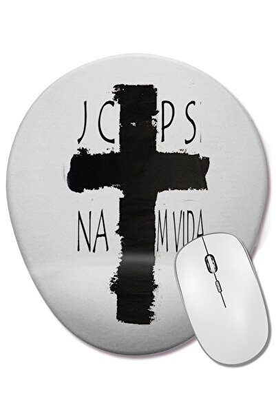 BASKI DÜNYASI Mouse Pad oval cu suport pentru încheietura mâinii Gospel Jesus...