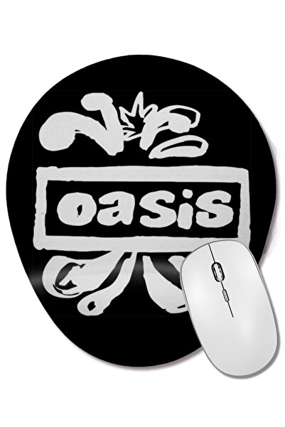 BASKI DÜNYASI Oasis Logo Wrist Supported Oval Mouse Pad