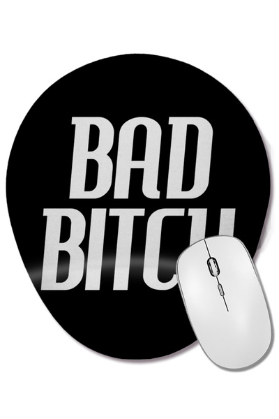 BASKI DÜNYASI Bad Bitch Mouse Pad oval cu suport pentru încheietura mâinii