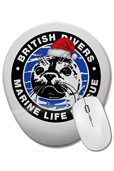 BASKI DÜNYASI Mouse Pad oval cu suport pentru încheietura mâinii Marine Life ...