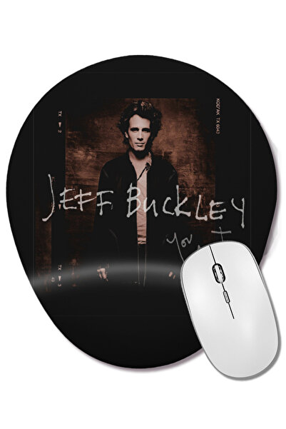 BASKI DÜNYASI Jeff Buckley 01 Mouse Pad oval cu suport pentru încheietura mâinii