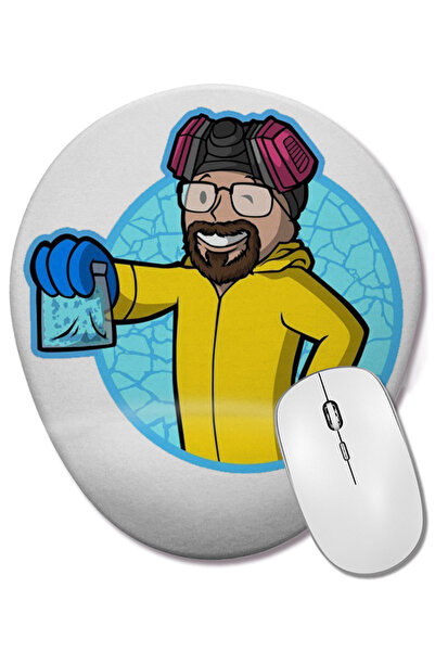 BASKI DÜNYASI Heisenberg Walter White Breaking Bad Funny Mouse Pad oval cu su...