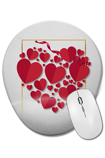 BASKI DÜNYASI Cadou pentru Ziua Îndrăgostiților 0112 Mouse Pad oval cu suport...