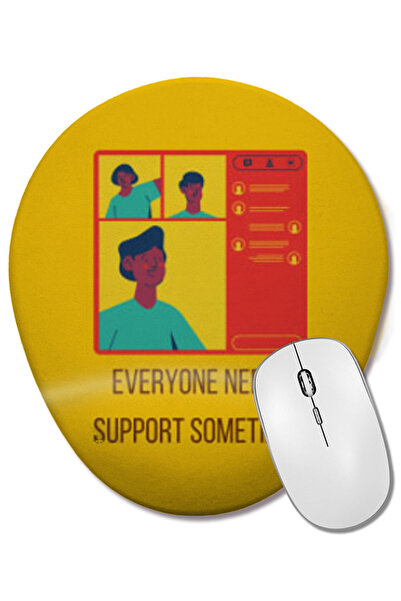 BASKI DÜNYASI Sănătatea mentală este sănătatea Mouse Pad oval cu suport pentr...