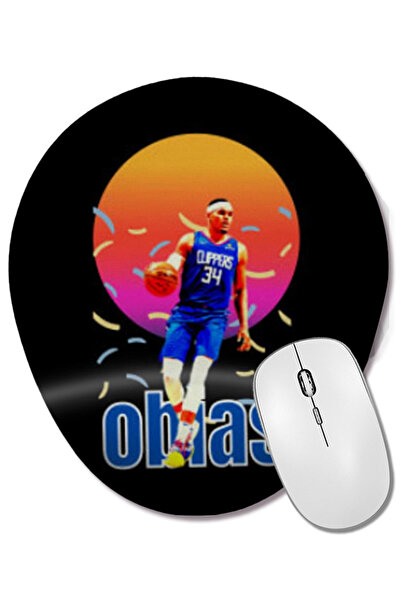 BASKI DÜNYASI Obias Harris Vintage Art - Legend Basketball Gift Mouse Pad ova...